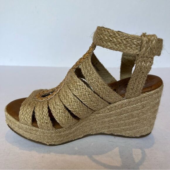 Blowfish Malibu Tan Rope Wedge Sandals with Braided Design Size 6 - Picture 3 of 9